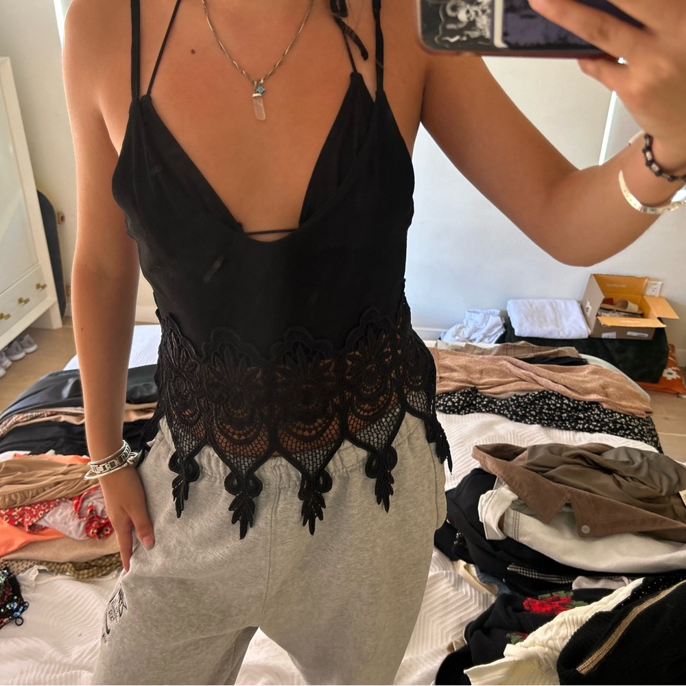 Stone Cold Fox Elegant Black Lace Top
